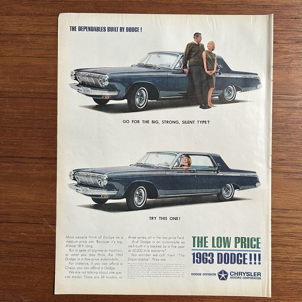 Dodge 1963 Advertisement Print from Life Magazine